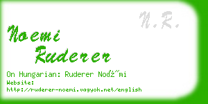 noemi ruderer business card